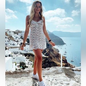 Majorelle White Lace Dress
